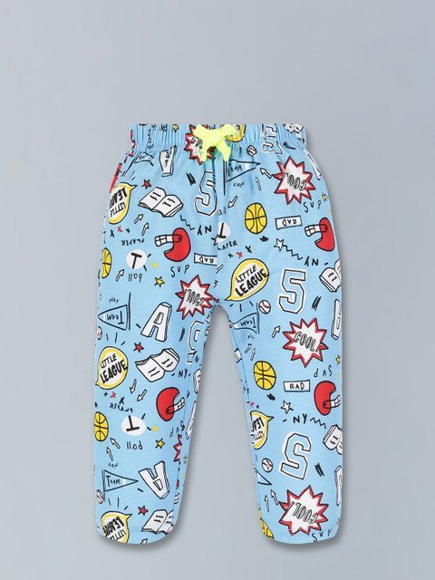 3PIN Boys Conversational Printed Pure Cotton Lounge Pants