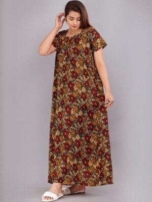 AAKARSHANA CREATION Women Printed Cotton Nightdress