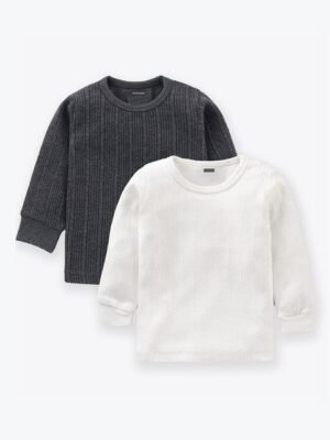 Aerowarm Boys Pack of 2 Striped Thermal Tops