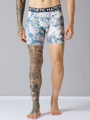 AESTHETIC NATION Printed Above Knee-Length Gym Tights