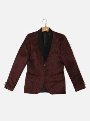Allen Solly Junior Boys Embroidered Notched Lapel Collar Single Breasted Party Blazer