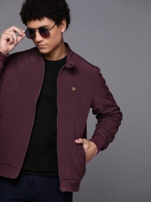 Allen Solly Men Burgundy Padded Jacket