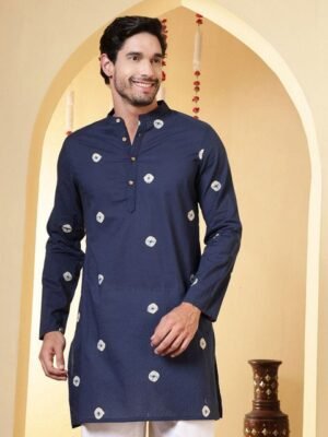 Anouk Men Cotton Ethnic Motifs Thread Work Kurta