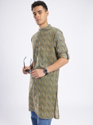 Anouk Rustic Geometric Printed Kurta