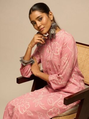 Anouk Rustic Women Floral Printed Festive Straight Kurta