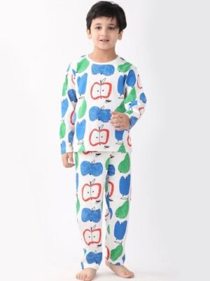 Anthrilo Boys Graphic Printed Pure Cotton Long Sleeves Night suit