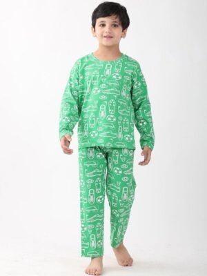 Anthrilo Boys Pure Cotton Conversational Printed Night Suit