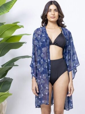 Aoba Printed Swim Cover Up Top