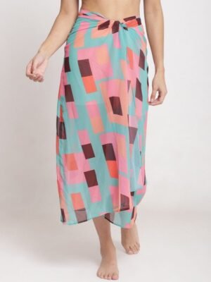 Aoba Women Printed Wrap Around Beachwear Skirt