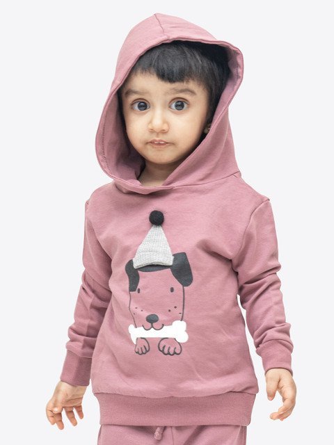 ariel Kids Graphic Printed Hooded Cotton Sweatshirt