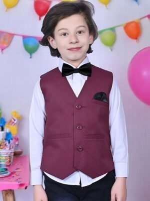 Atly Boys V-Neck Corduroy Waistcoat
