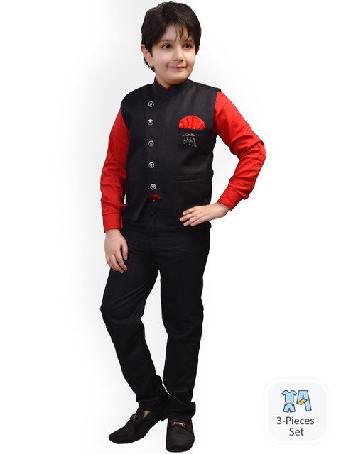 BAESD Boys 3-Piece Single-Breasted Partywear Suit