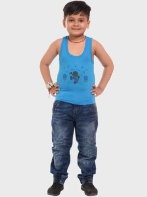 BAESD Boys Assorted Pack Of 4 Printed Cotton Innerwear Vests