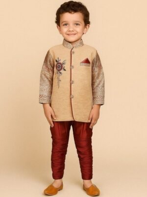 BAESD Boys Embroidered Sherwani Set