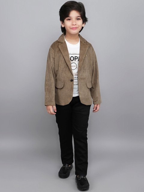 BAESD Boys Textured 3-Piece Suit Set