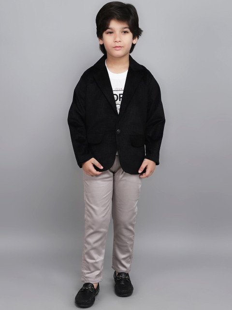 BAESD Boys Textured 3-Piece Suits