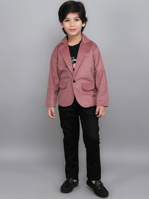 BAESD Boys Textured 3-Piece Suits