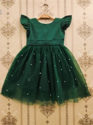 BAESD Girls Ethnic Motifs Net Fit & Flare Dress