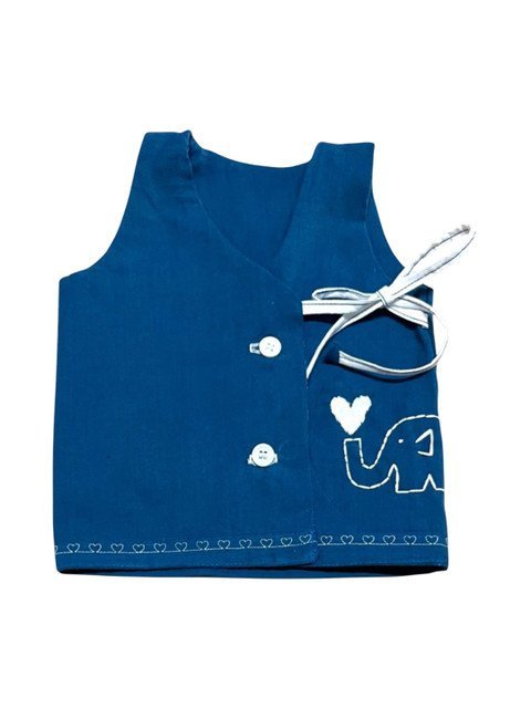 BAESD Infants Kids Embroidered Cotton Muslin Jhabla