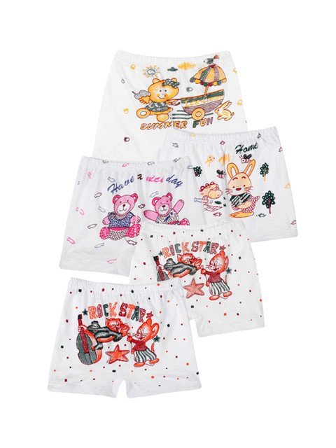 BAESD Kids Pack Of 4 Printed Pure Cotton Ribbed Basic Briefs 21_W.S.P_PO-4