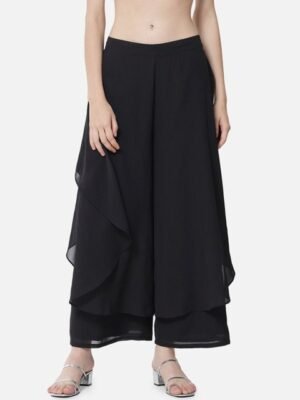 BAESD Women Flared Mid Rise Palazzos