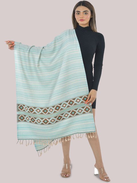 BAISA Unisex Striped Woven Design Shawl