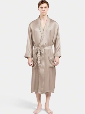 Bella Babe by SK Men Knee Length Satin Robe