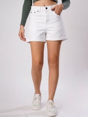 Bene Kleed Women High-Rise Denim Shorts