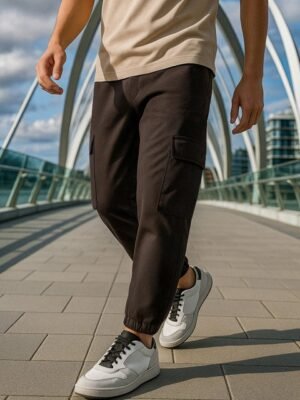 Bewakoof Air 1.0 Men Mid Rise Oversized Cotton Cargo Joggers