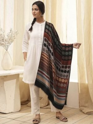 Biba Geometric Woven Design Shawl