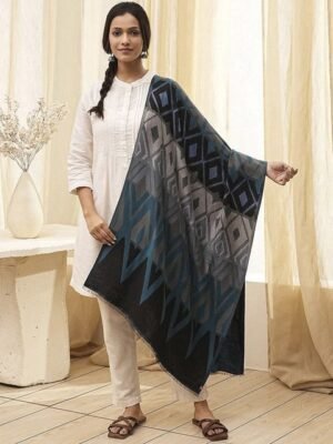 Biba Geometric Woven Design Shawl
