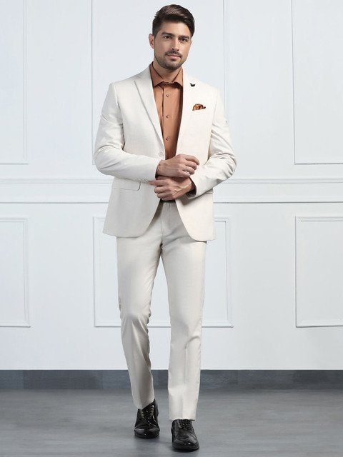 Blackberrys 2-Piece Textured Men Slim Fit Suits