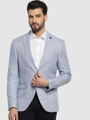 Blackberrys Checked Single-Breasted Slim Fit Blazers