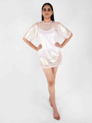 Blissence Women Rainbow Cover-up Short Dress