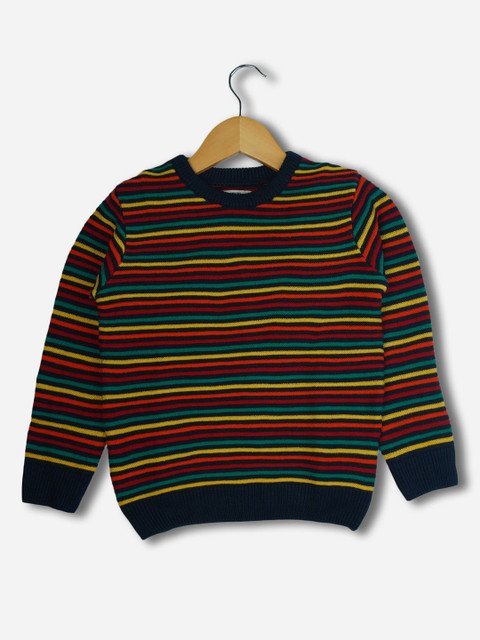 Bodycare Boys Printed Round Neck Long Sleeves Woollen Pullover