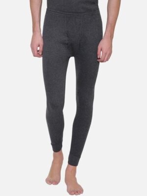 BODYCARE INSIDER Men Charcoal Grey Striped Thermal Bottom