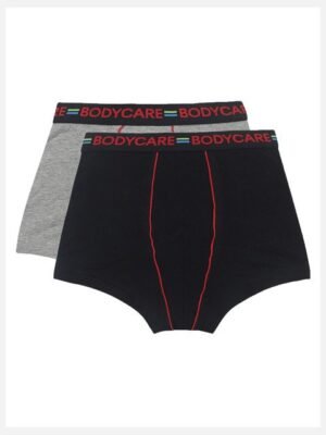 Bodycare Kids Boys Pack Of 2 Black & Grey Cotton Trunks