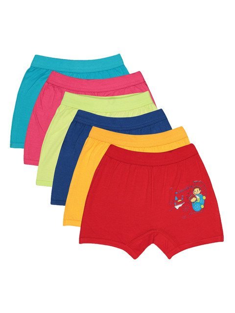 Bodycare Kids Pack Of 6 Assorted Cotton Boxer Style Briefs KIA358-PK001_P6