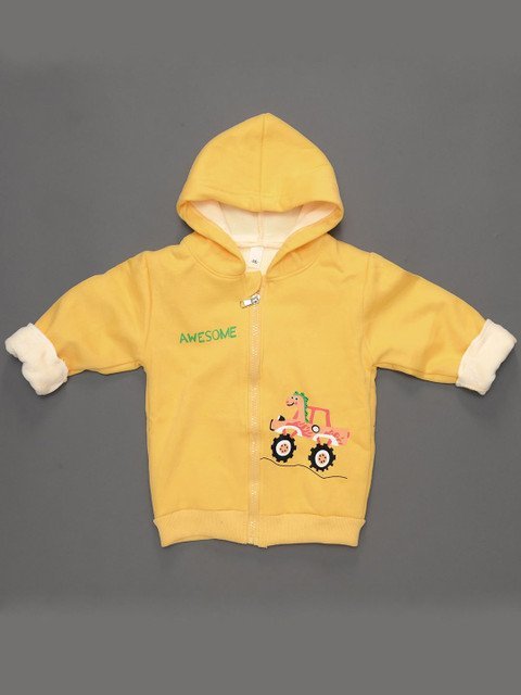 Bold N Elegant Unisex Kids Printed Hooded Sweatshirt
