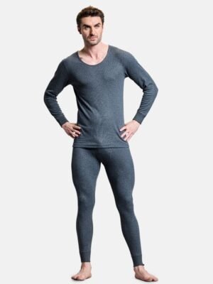 BOLDFIT Men Ribbed Thermal Set