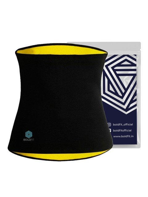 BOLDFIT Unisex Black Solid Tummy Shapewear