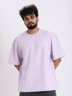 BROWN BROTHERS Unisex Drop-Shoulder Sleeves Pure Cotton Oversized T-shirt