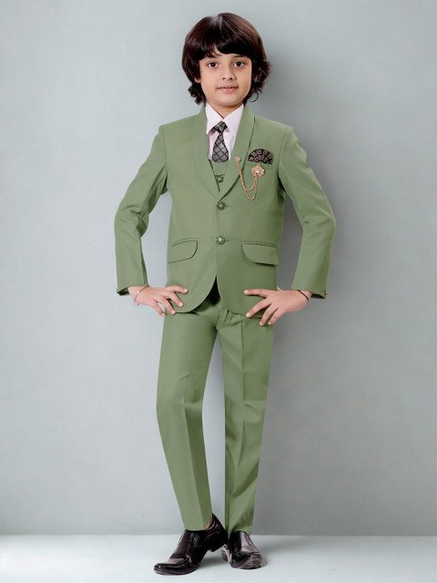 BT DEZINES Boys Single-Breasted 5-Piece Party Suits