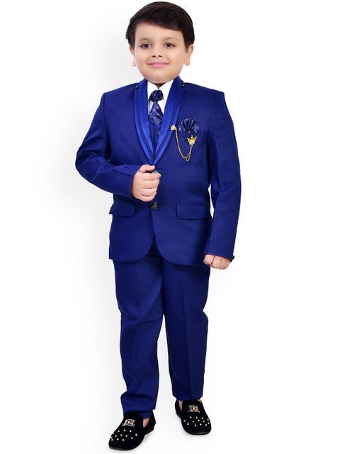 BT DEZINES Boys Single-Breasted 5-Piece Party Suits