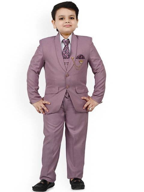 BT DEZINES Boys Single-Breasted 5-Piece Party Suits