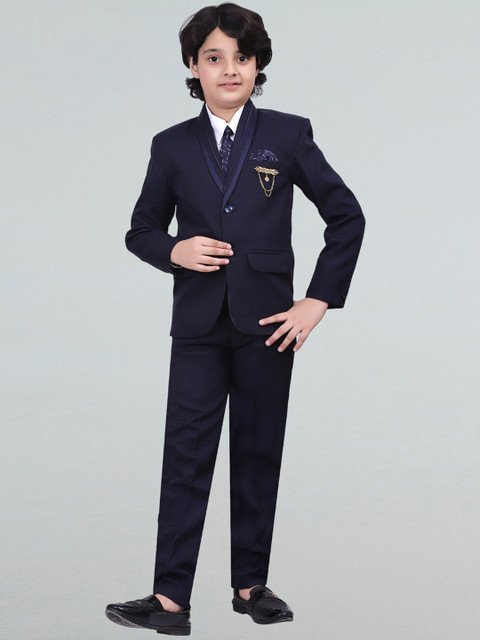 BT DEZINES Boys Single-Breasted Five-Piece Suits