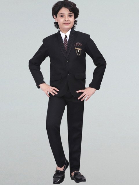 BT DEZINES Boys Single-Breasted Five-Piece Suits