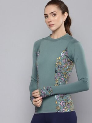 Buy Decathlon NABAIJI Womens Green Printed Full Sleeve Swimming Tops - - Apparel for Women
