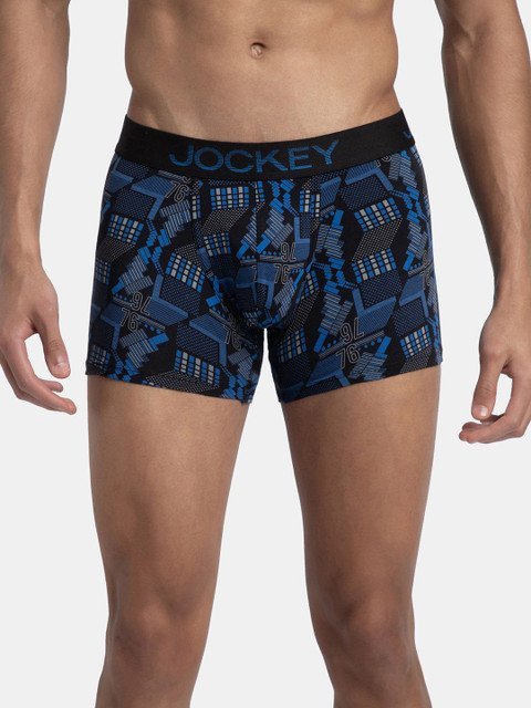 Buy Jockey Super Combed Cotton Elastane Stretch Printed Trunk With Ultrasoft Waistband FP23 - - Apparel for Men