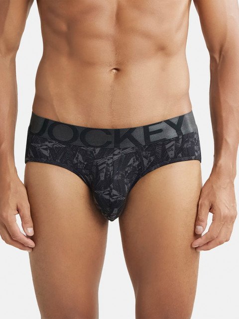 Buy Jockey Tactel Microfiber Stretch Printed Brief With Moisture Move Treatment IC29 - - Apparel for Men